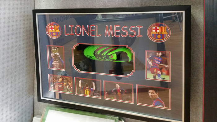 Messi light up box signed boot