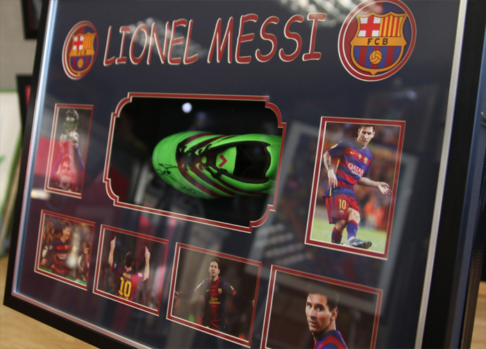 Messi light up box signed boot